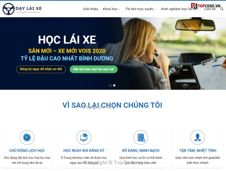 Source web dạy lái xe,sharecode thuê xe,code thuê xe,website thuê xe,thuê xe,full code